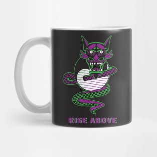 8ts Yin Yang Purp Line Dragon Mug